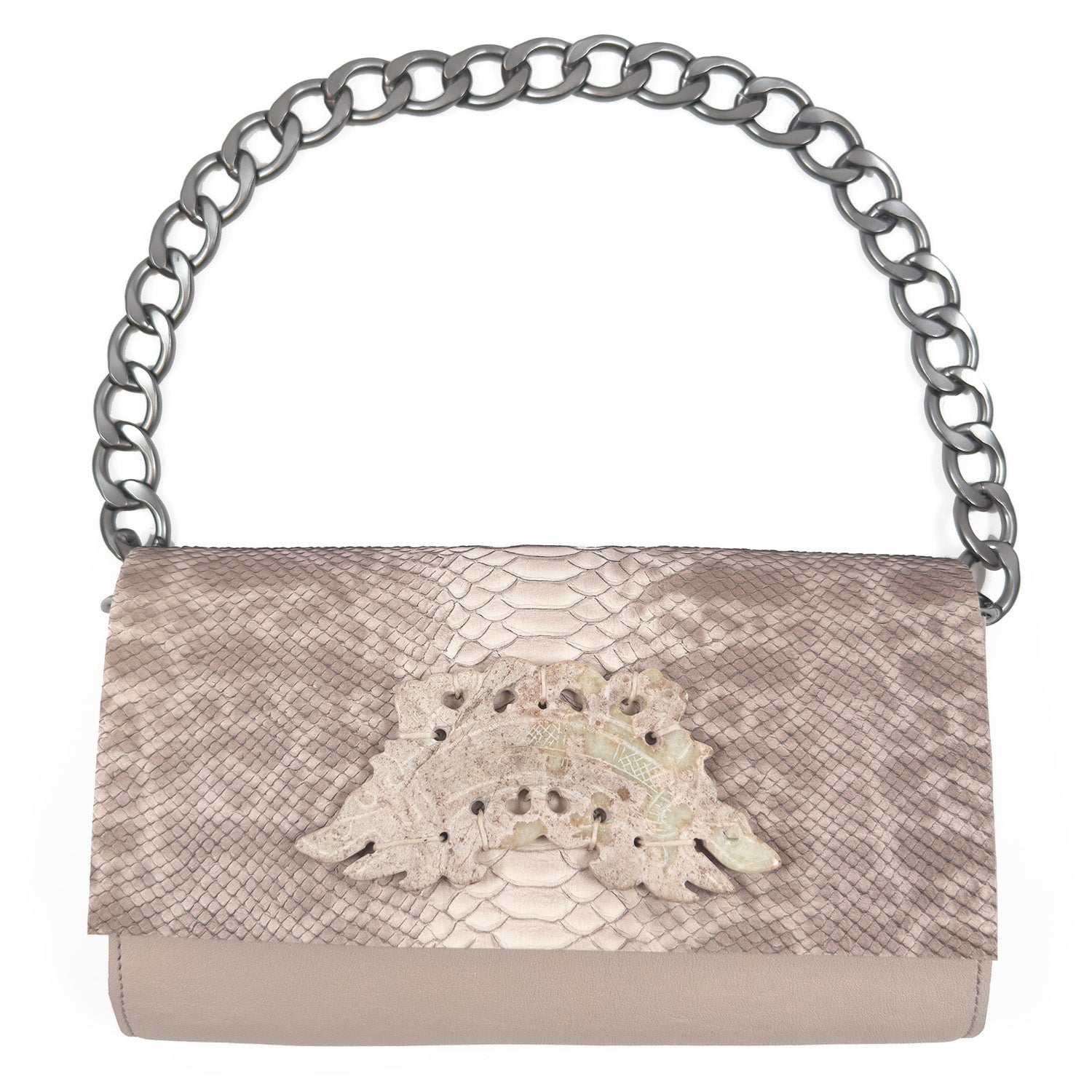 BAGUETTE PINK NUDE SNAKE