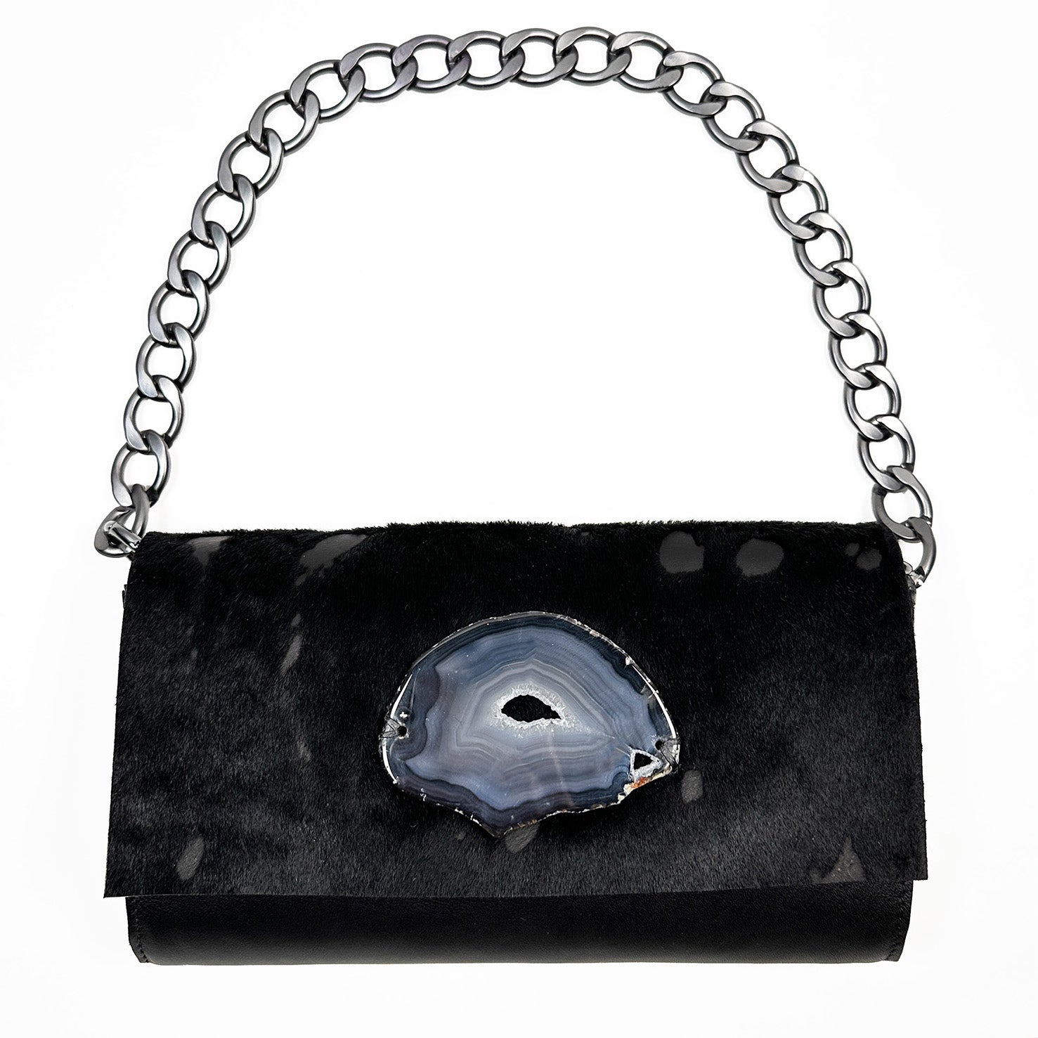 BAGUETTE - black fur flap