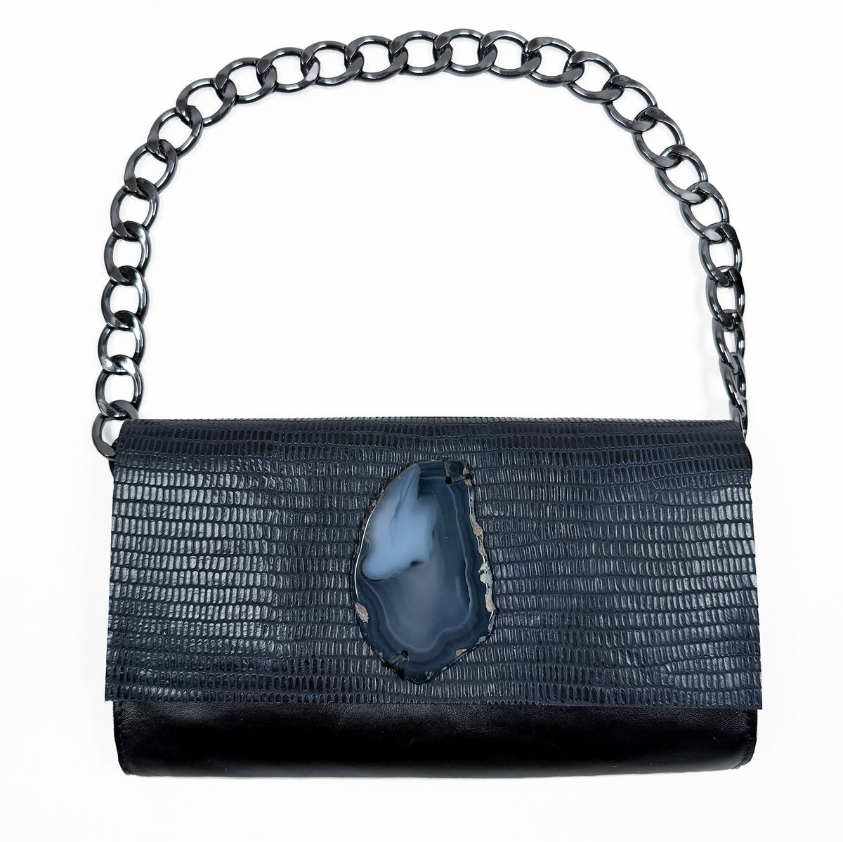 BAGUETTE - navy lizzard