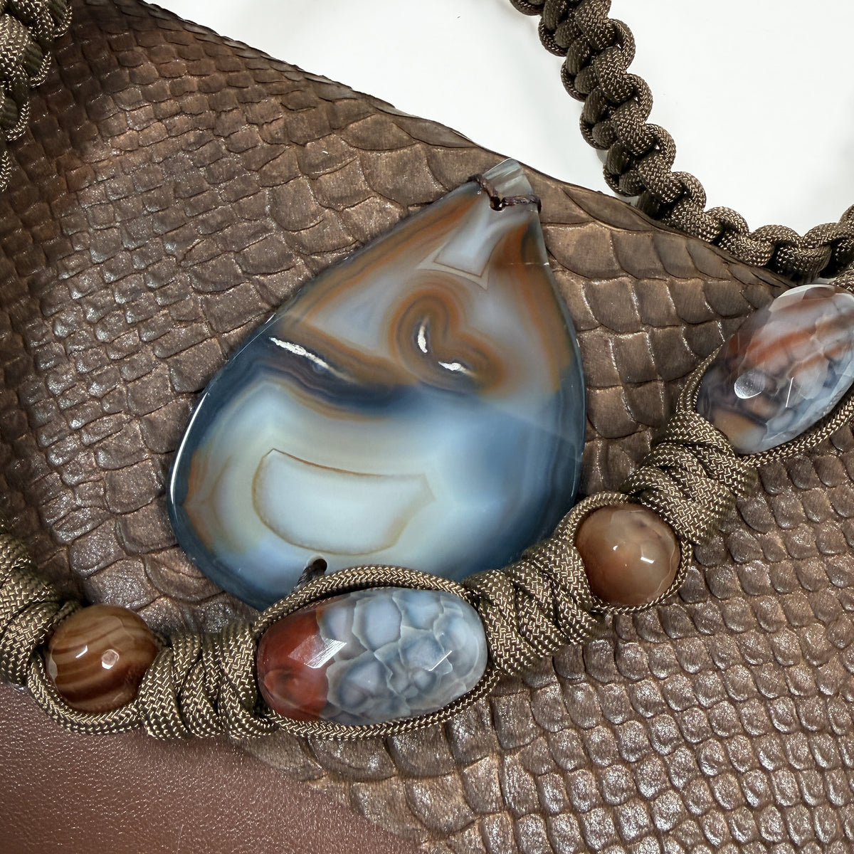 BAHAMA - saddle brown Snake - para strap
