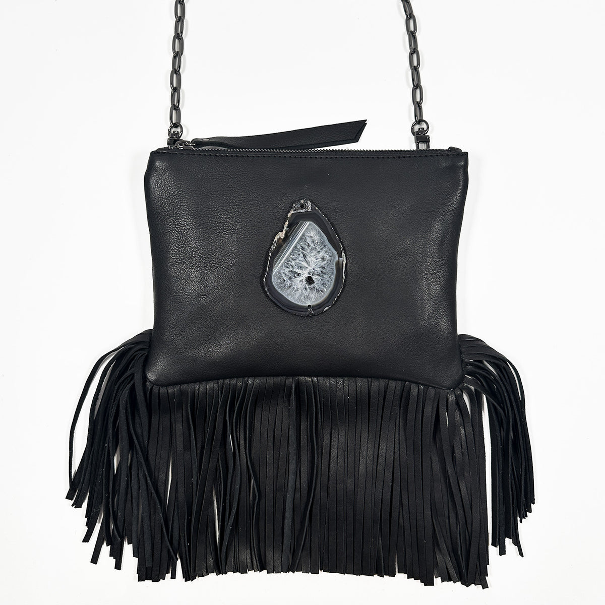 Fringe bag - black
