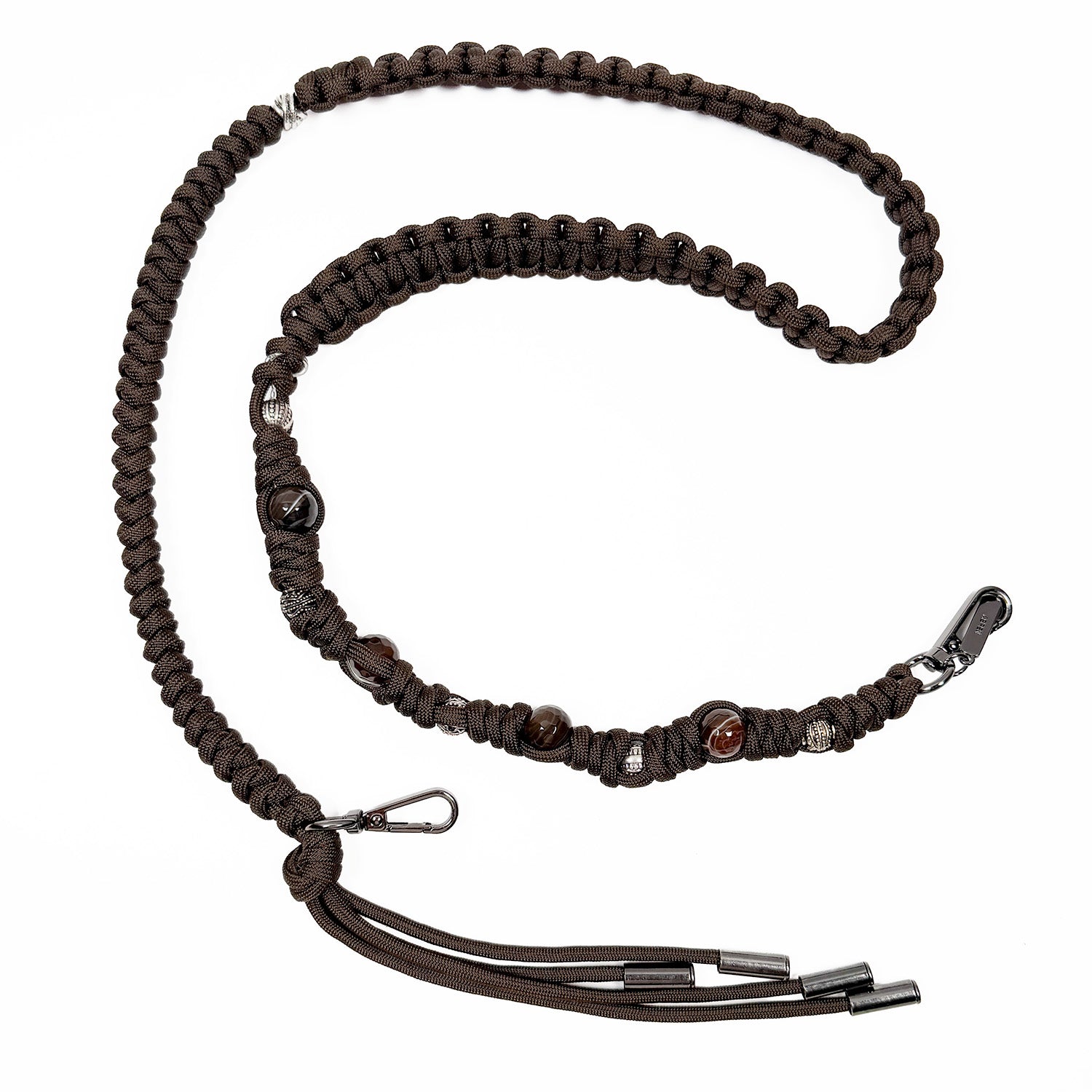 KNOTTED SHOULDER STRAP - dark brown