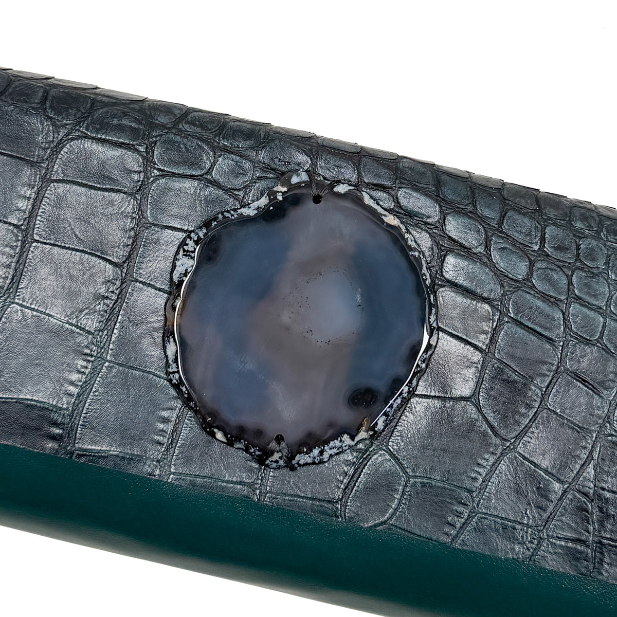 BAGUETTE - dark green croc