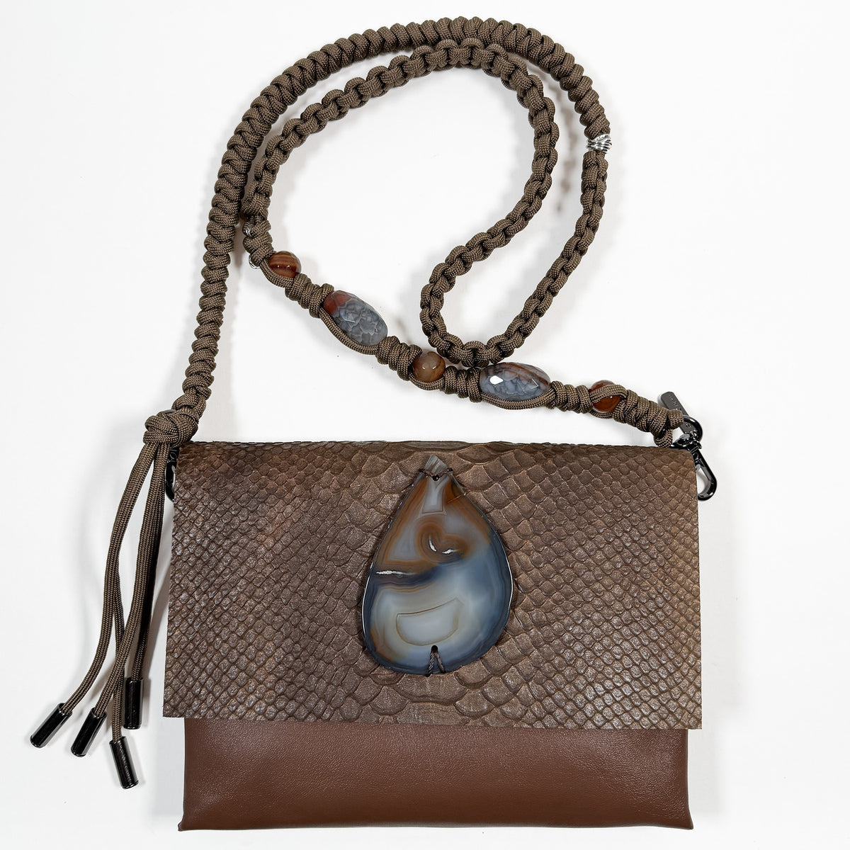 BAHAMA - saddle brown Snake - para strap