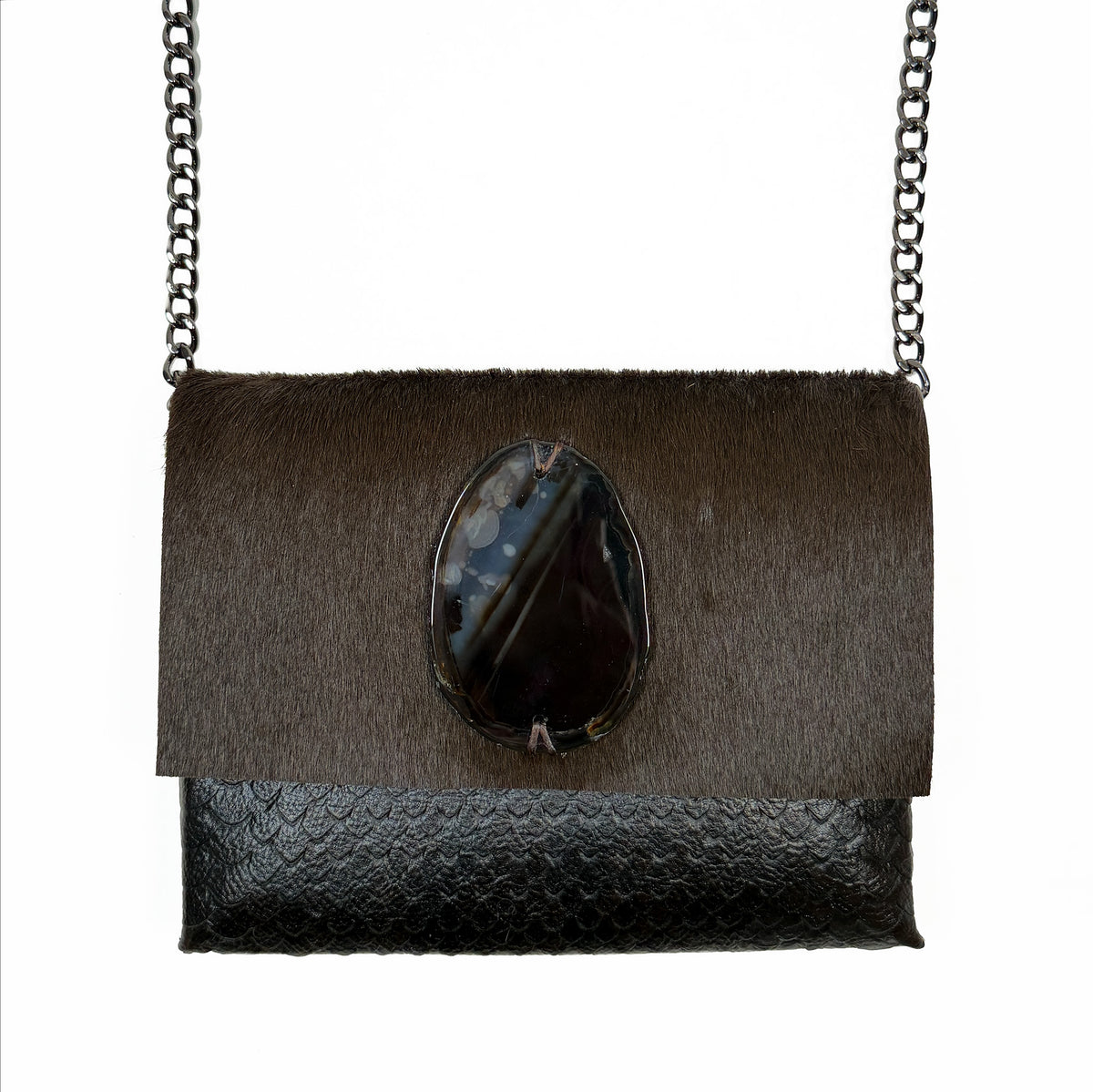 BAHAMA - dark brown snake & hair on