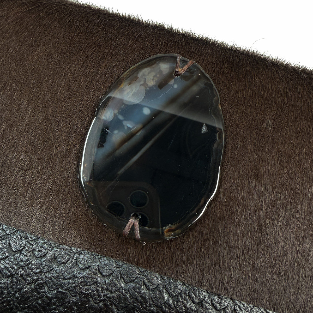 BAHAMA - dark brown snake & hair on