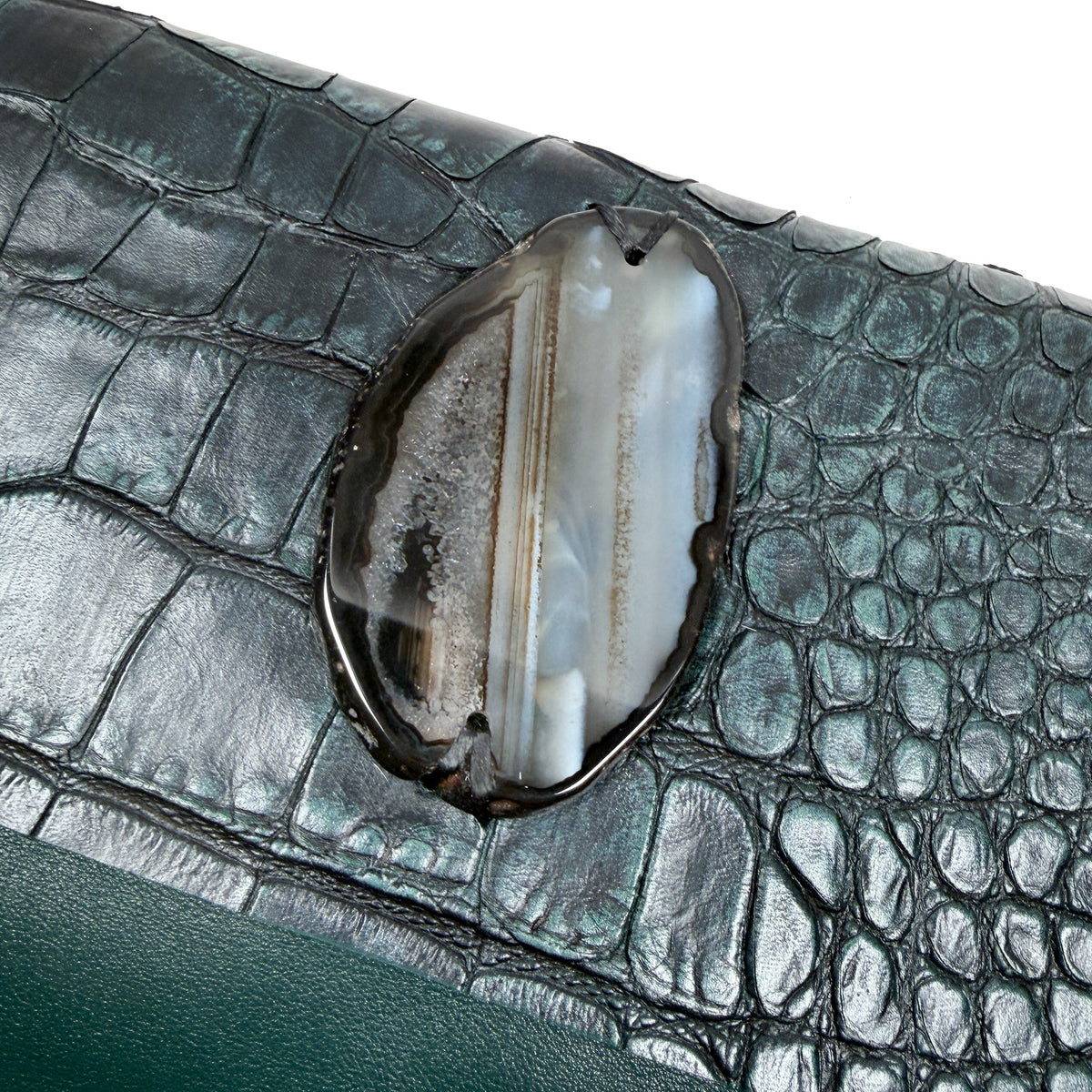 BAHAMA - dark green croc