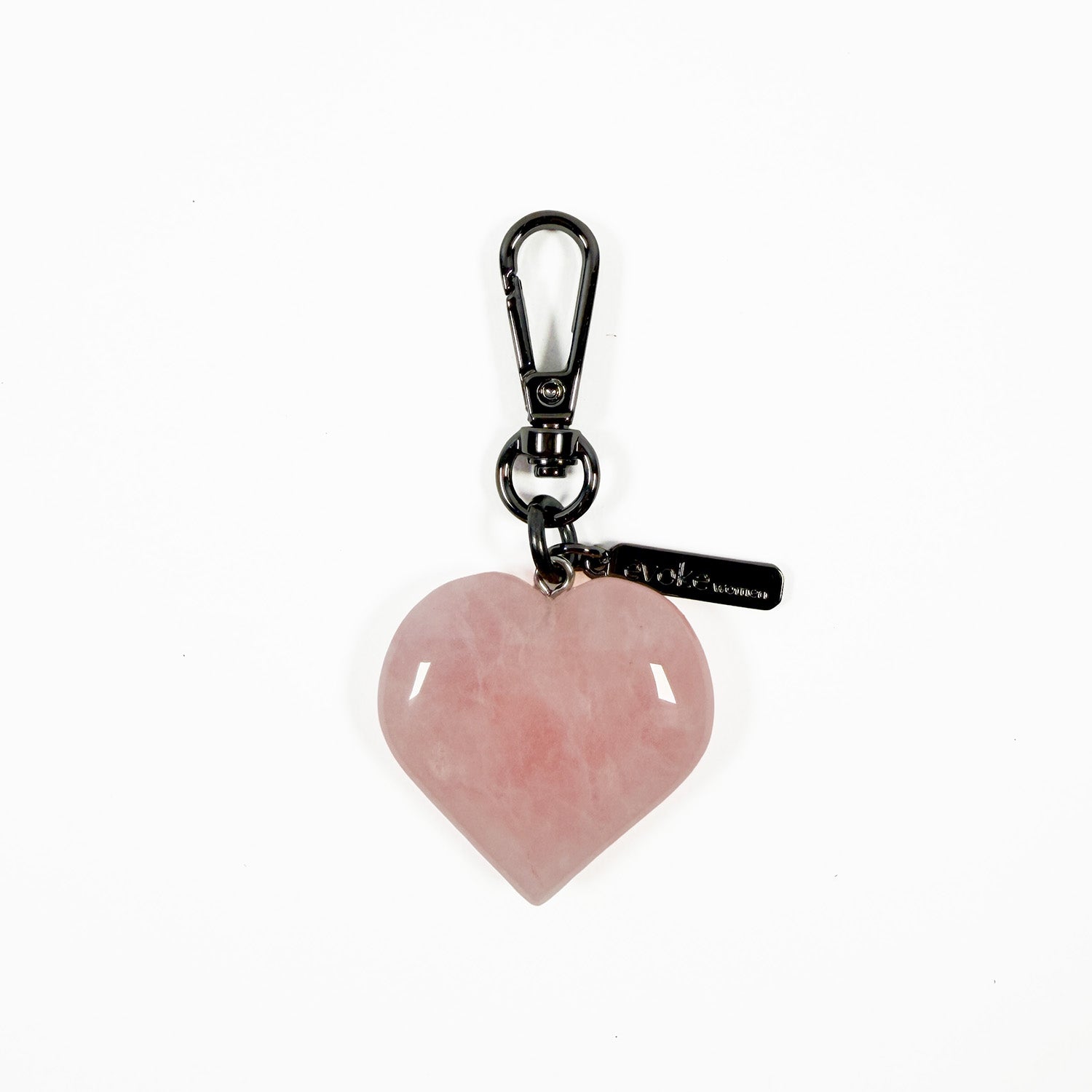Heart charm - Rose Quartz