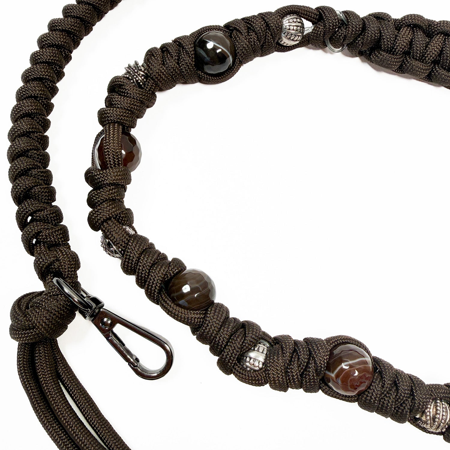 KNOTTED SHOULDER STRAP - dark brown