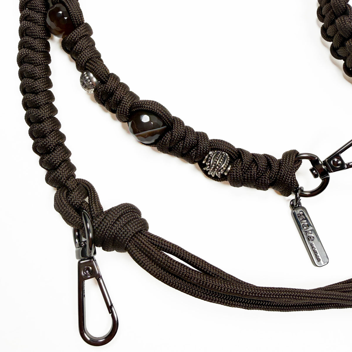 KNOTTED SHOULDER STRAP - dark brown 4