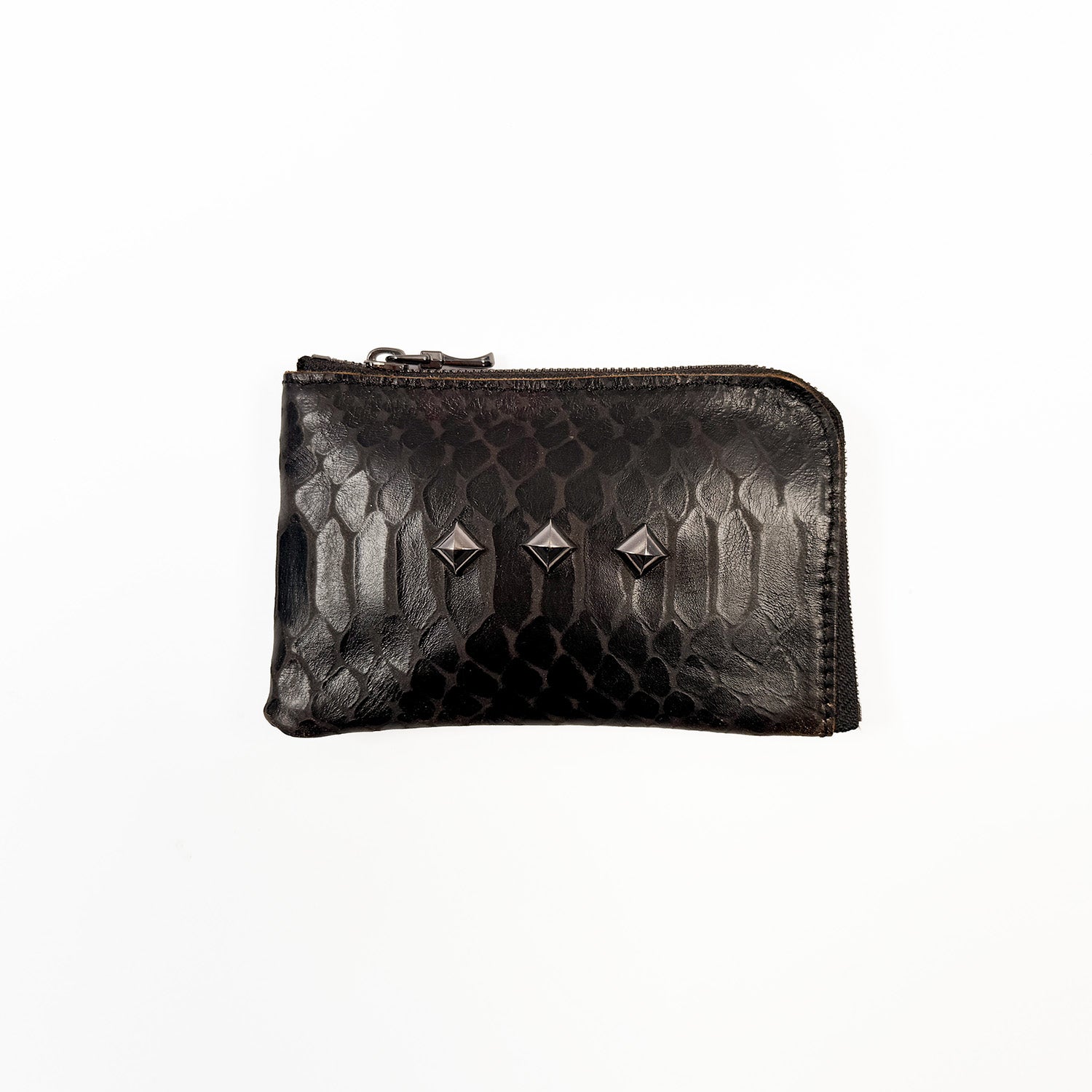 MINI WALLET - dark brown snake